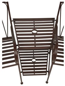 Czarna metalowa ławka ogrodowa Rinjani – Garden Pleasure