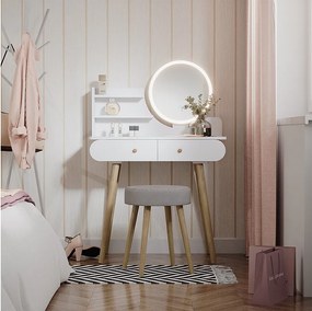 Stół do toalety biały 80x40x121 edda