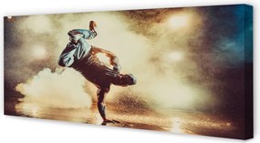 Duży obraz na płótnie Mężczyzna w Tańcu z Dymem