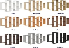 Nowoczesna półka wisząca dąb artisan - Malene