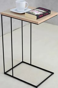Druciany stolik pomocniczy dąb sonoma + czarny - Martix 5X