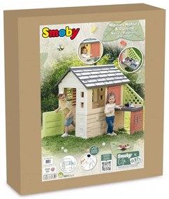 Smoby domek nature z kuchnią + 17 akcesoriów