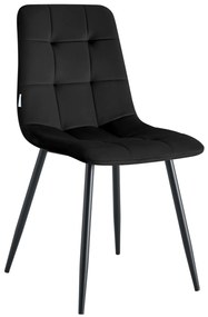 Krzesło FOX z przeszyciem tkanina Welur noga metalowa