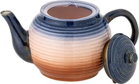 Niebieski/pomarańczowy dzbanek do herbaty ceramiczny z sitkiem 890 ml Tatum – Bloomingville