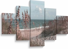 Obraz - Różowa plaża (125x70 cm)