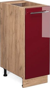 Szafka apteczna bordowa czerwień wysoki połysk 30x51.6x82 fame-line