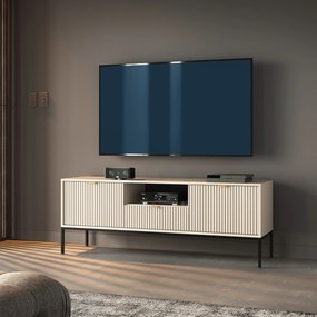 Szafka RTV stojąca STELLARE 154 cm do Salonu pod Telewizor 1 Szuflada - Kaszmir