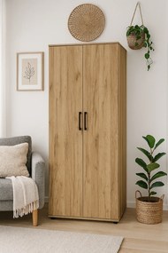 Biurowa szafa z drążkiem na ubrania dąb sonoma T7-N12