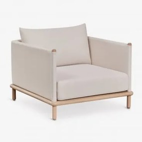 Fotel Z Drewna Akacjowego Olivia Jasny Akacjowy Brąz - Sklum