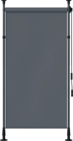 Outsunny Wolnostojąca Markiza, Regulowana Długość, Montaż Bez Wiercenia, Rama z Aluminium, 1,5 x 2,2-3,1 m, Ciemnoszary