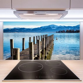 Szkło do Kuchni na Ścianę Most Nad Fiordem