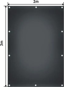 Plandeka wodoodporna PVC 2x3 m 650g/m² antracyt UV
