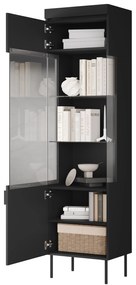 Witryna do salonu Sentia 1D - czarny / czarny