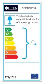 Lampa stojąca w czarno-złotym kolorze ze szklanym kloszem (wysokość 130 cm) Faze – Opviq lights