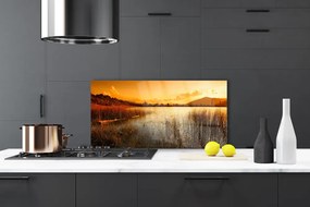 Panel nad blat kuchenny Ognisty Zachód nad Jeziorem