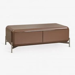 Stolik Kawowy Prostokątny 120x60 Cm Z Płyty Mdf Alazne Camelowy Brąz - Sklum