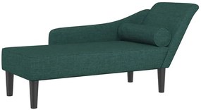 Zielony elegancki szezlong z poduszką - Ores