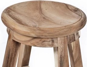 Taboret okrągły z drewna suar DIVERO