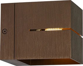 Zestaw 4 inteligentnych lamp ściennych w kolorze ciemnego brązu 9,7 cm z Wi-Fi G9 - Transfer Groove