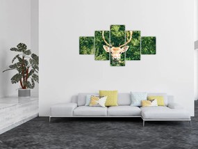 Obraz - szczegół głowy jelenia (125x70 cm)
