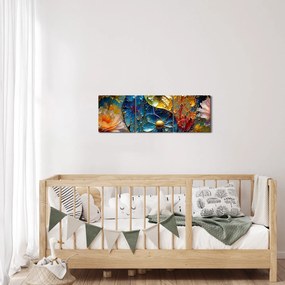 Obraz - Harmonia i równowaga (z zegarem) (90x30 cm)