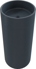 Umywalka betonowa wolostojąca bez otworu na baterię DELIS | Różne kolory : Kolor - Grafitowy, Podłączenie syfonu - Do podłogi