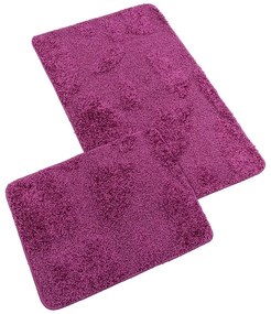 Bellatex Zestaw dywaników łazienkowych bezwycięcia BANYSILVER fuksja, 60 x 100, 60 x 50 cm
