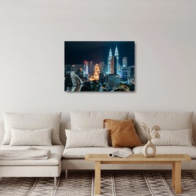 Obraz na szkle - Noc w Kuala Lumpur (70x50 cm)