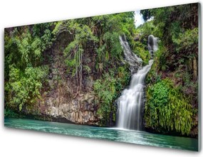 Szkło do Kuchni na Ścianę Kaskada Spływająca po Skale