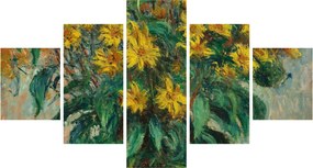 Obraz - Claude Monet, Jerusalem Artichoke Flowers, reprodukcje (125x70 cm)