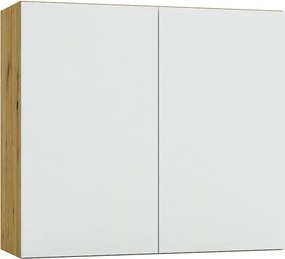 Szafka kuchenna górna 80 cm dąb artisan + popiel H6-A25