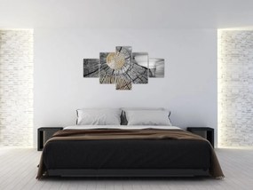 Obraz - Pień drzewa w kolażu (125x70 cm)