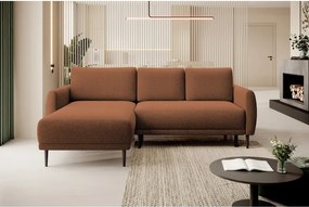 Narożnik BONO z funkcją spania Drewniane nóżki Eleganckie podłokietniki Głębokie siedzisko Lewa strona Barrel 54