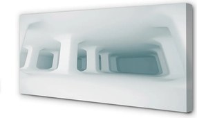 Duży obraz na płótnie Trójwymiarowe Białe Filary