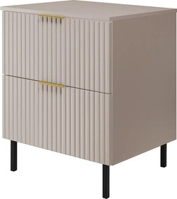 Szafka pod umywalkę, kaszmir, 60 x 77 x 46 cm, uchwyt złoty, nogi czarne + blat