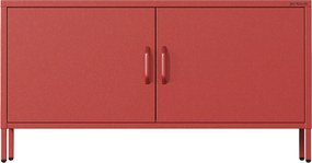 Metalowa szafka RTV dwudrzwiowa Modern Rosa czerwona