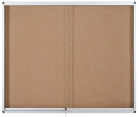 Bi-Office Gablota wewnętrzna z przesuwanymi drzwiami, korek, 967 x 706 mm