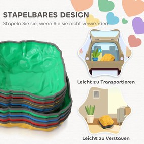 AIYAPLAY 9 Kamieni równoważnych antypoślizgowych do użytku wewnętrznego i zewnętrznego, wspierających koordynację, dla dzieci 3-8 lat, Wielokolorowy