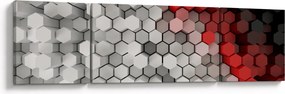 Obraz - sześciokąty 3D (170x50 cm)