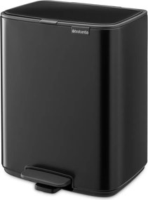 Stalowy kosz na śmieci z pedałem w kolorze matowej czerni 12 l Bo – Brabantia