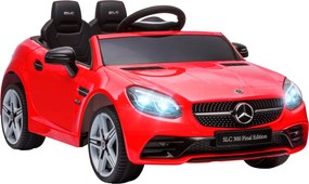 AIYAPLAY Elektryczny samochód dla dzieci z reflektorami LED, pasem bezpieczeństwa, klaksonem, muzyką, 3-5 km/h, dla dzieci 3-6 lat, Czerwony