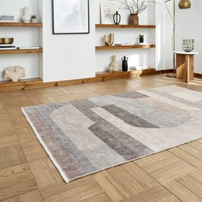 Beżowy dywan z mieszanki bawełny odpowiedni do prania 122x170 cm Whisper – Think Rugs