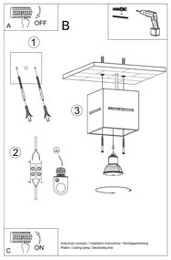 Plafon LOBO szary SOLLUX  LIGHTING