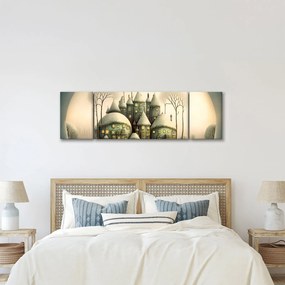 Obraz - Bajkowe domki (170x50 cm)