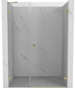 Mexen Lunar-B drzwi prysznicowe uchylne prawe 150 cm, transparent, złote szczotkowane - 832S-150-050-55-00-P