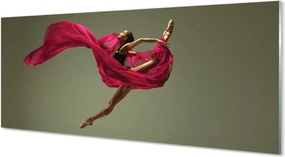 Szklany Panel Szpagat Baletowy z Różowym Tiulem