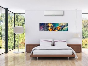 Obraz - Motyl, obraz olejny (170x50 cm)