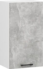 Szafka kuchenna AKORD W40 system OLIWIA H720 Biała 40 cm 1 drzwi kolor Beton mat 2 półki 40x30x72 cm