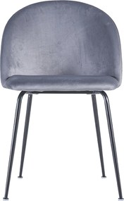 Zestaw 4 Krzese Black Dalnia Aksamitne