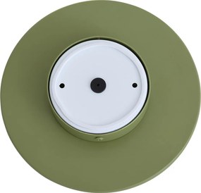Retro Lampa ścienna zielona z okrągłym kloszem opalowym 20 cm IP44 - Lila